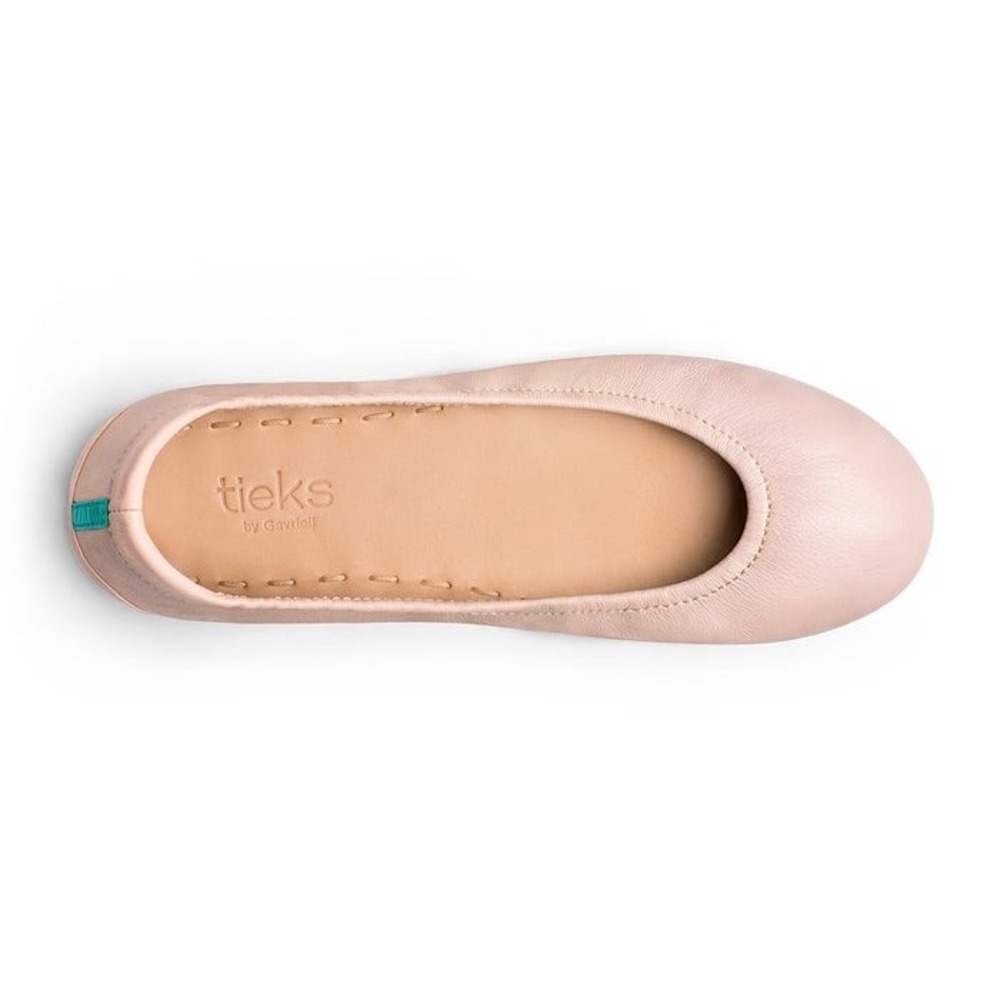 Tieks Ballet Flats Women 5 Blush Pink Leather Foldable Split Sole - Picture 3 of 13